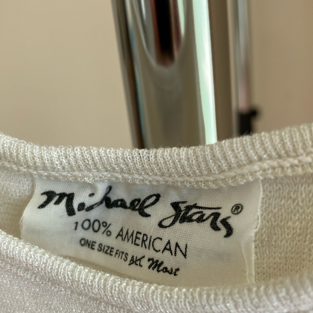 Michael StarsWhite Spaghetti Strap Stretch Top - Picture 2 of 3